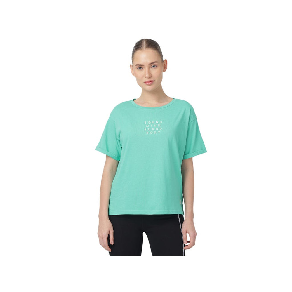 ASICS Women's Training Core Relaxed Graphic Top (Aurora Green)