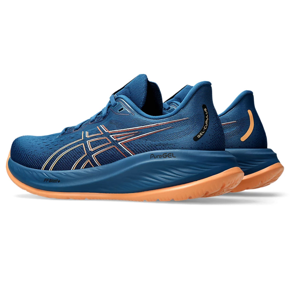 ASICS Men's Gel-Cumulus 26 Running Shoe (Rich Navy/Faded Orange)