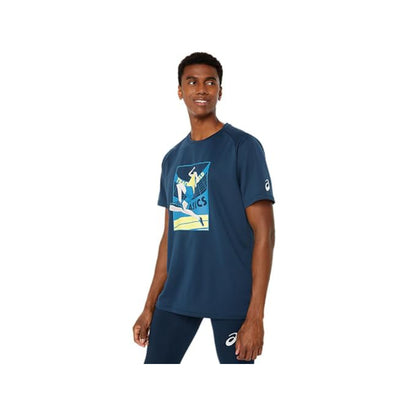 ASICS Men's Track Event Graphic Top (French Blue)