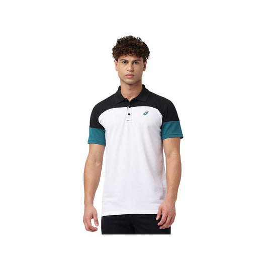 ASICS Men's Color Block Polo Top 2 (White)