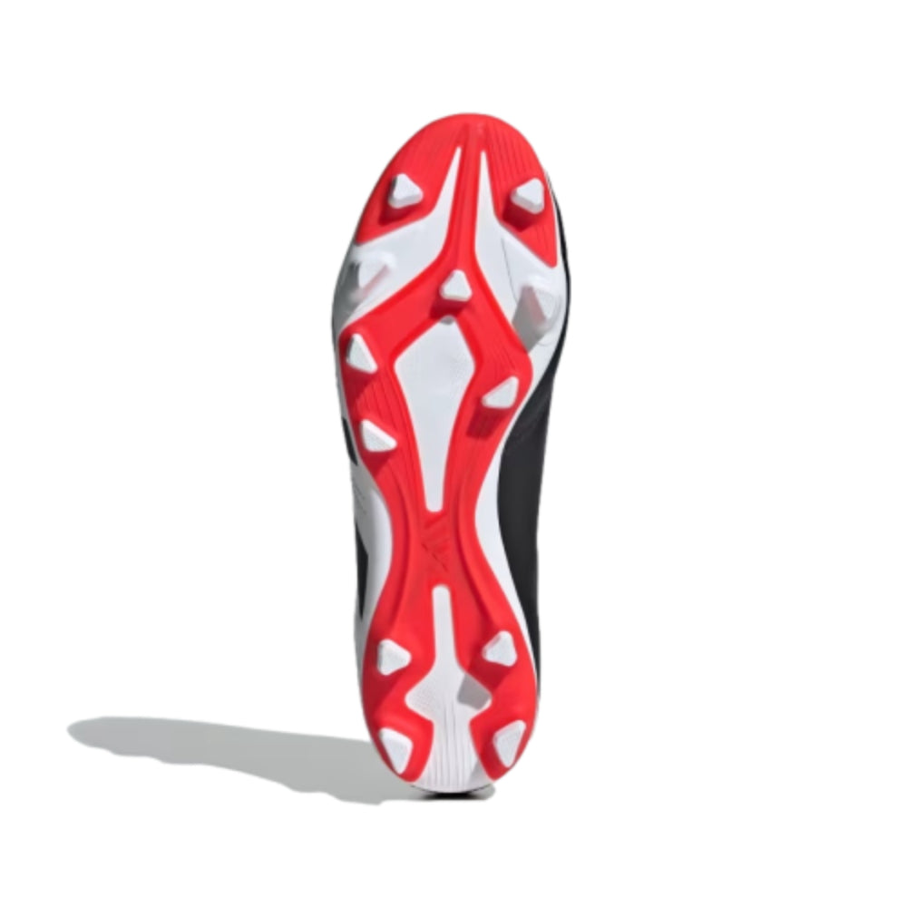 Adidas Predator Club Flexible Ground Football Shoe (Core Black/Cloud White/Solar Red)