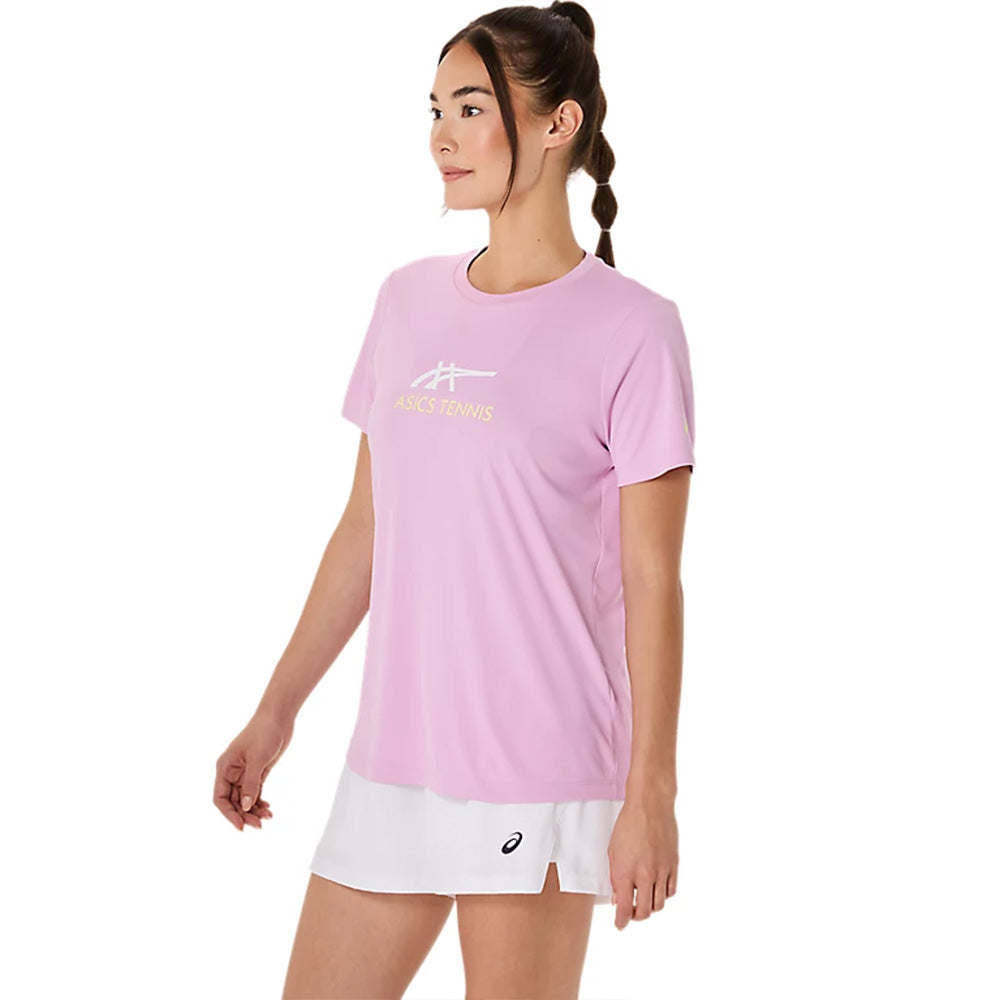 ASICS Women's Court Tennis Graphic Tee (Pink)