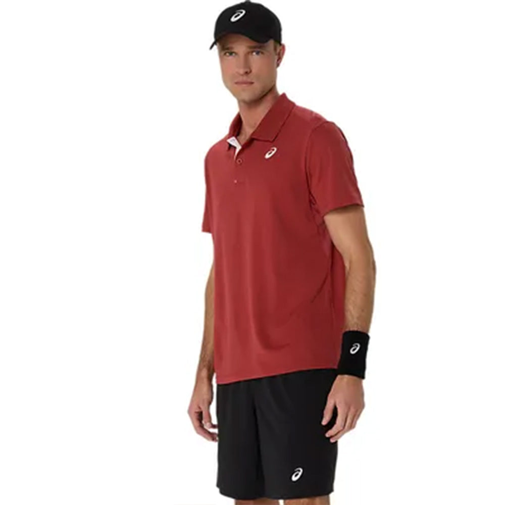ASICS Men's Court Polo (Burnt Red)