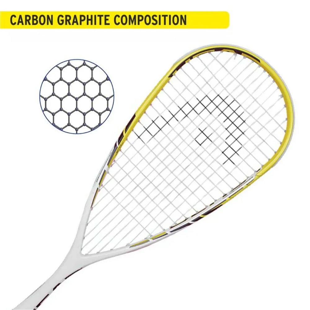Head Microgel Blast Squash Racquet (White/Yellow)