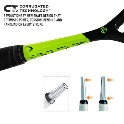 Head Graphene 360 Speed 110 Squash Racquet (Black/Green)