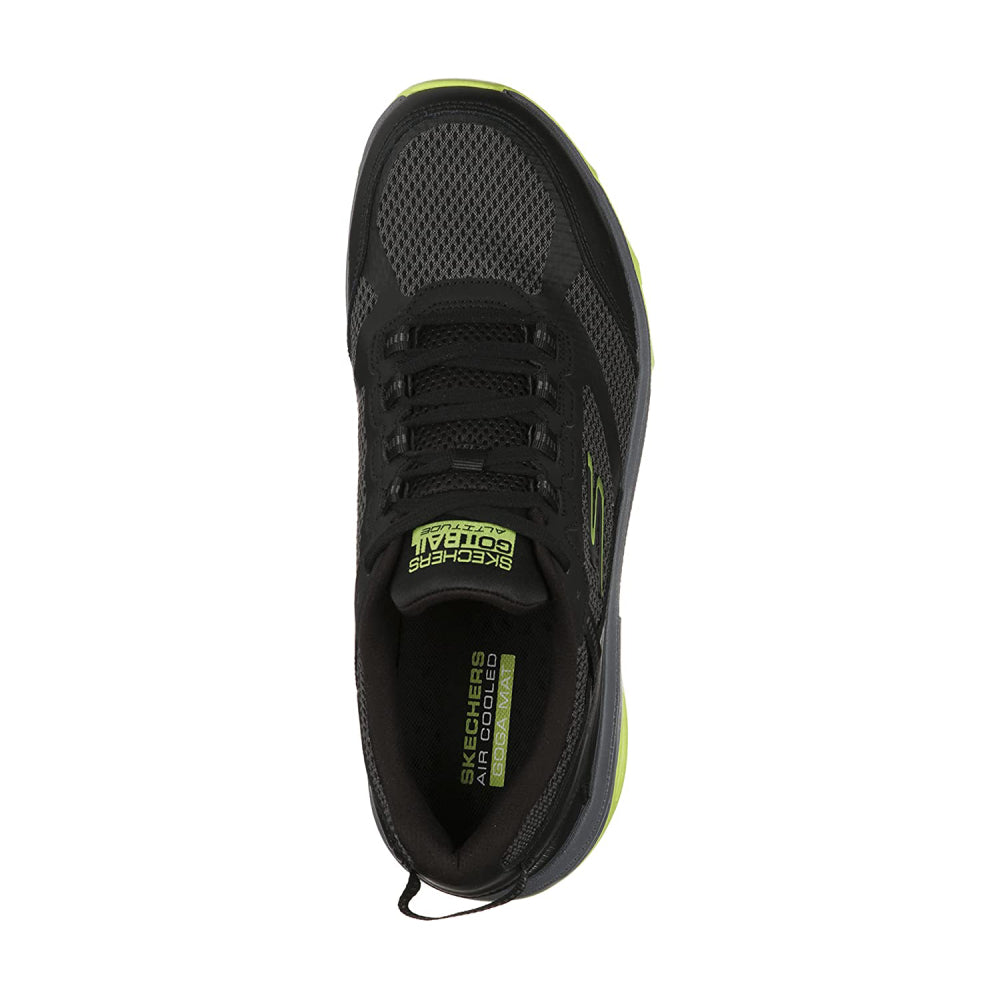 SKECHERS Men's Go Run Trail Altitude Running Shoe (Black/Lime)
