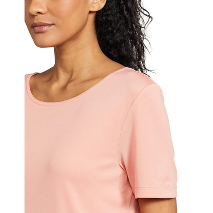 NIKE Women's Dry Elastika NF Short Sleeve Top (Pink Quartz/Ink Quartz/Light Red Wood)