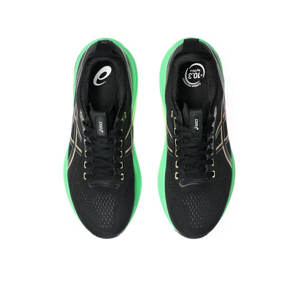 ASICS Men's Gel-Kayano 32 Running Shoe (Black/Vital Green)