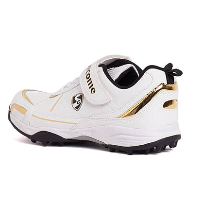 SG Men's Century 5.0 Cricket Shoe (White/Gold/Black)