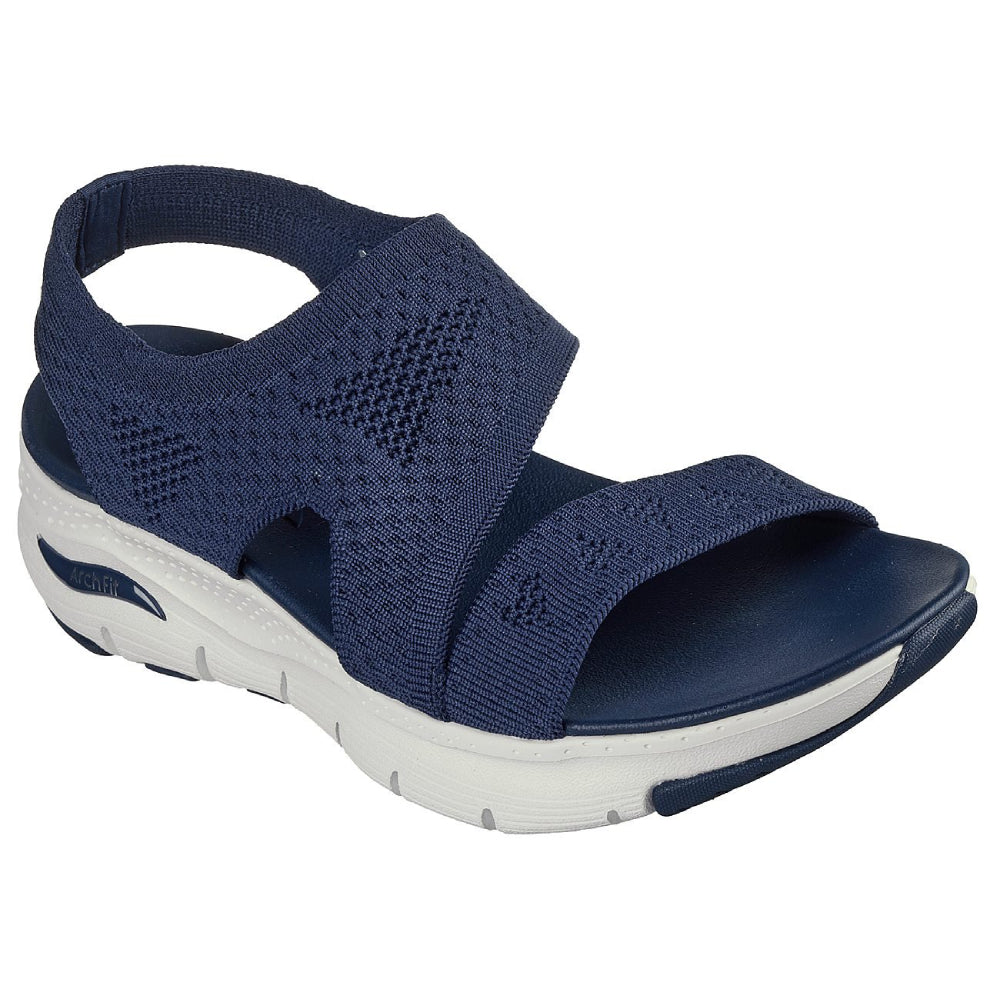 SKECHERS Women's Arch Fit Brightest Day Sandal (Navy)