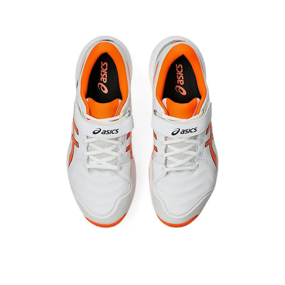 ASICS Men's Speed Menace FF Cricket Shoe (White/Shocking Orange)