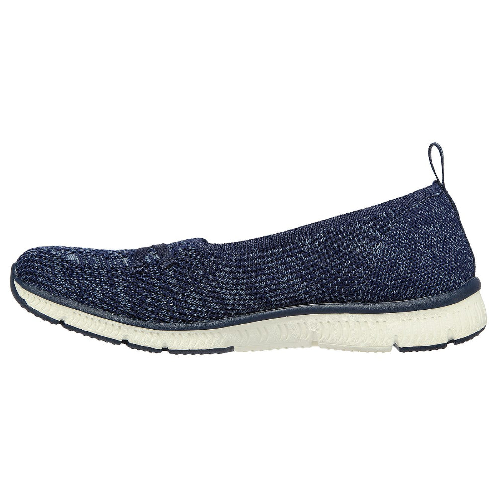 skechers casual comfort passioknit navy running shoe