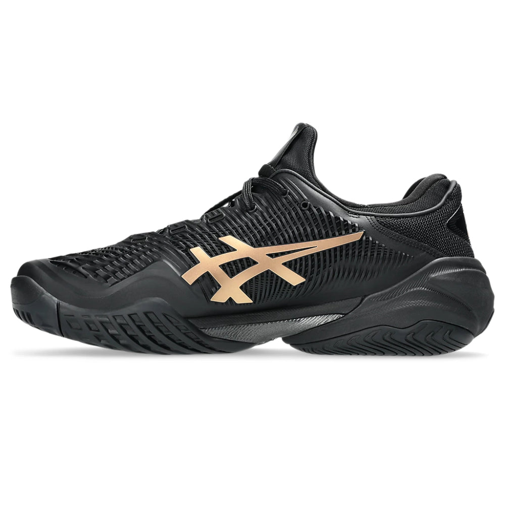 ASICS Men's Court FF 3 Novak Night Energy Tennis Shoe (Black/Prism Gold)