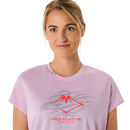 ASICS Women's Fujitrail Logo SS Top (Pink)
