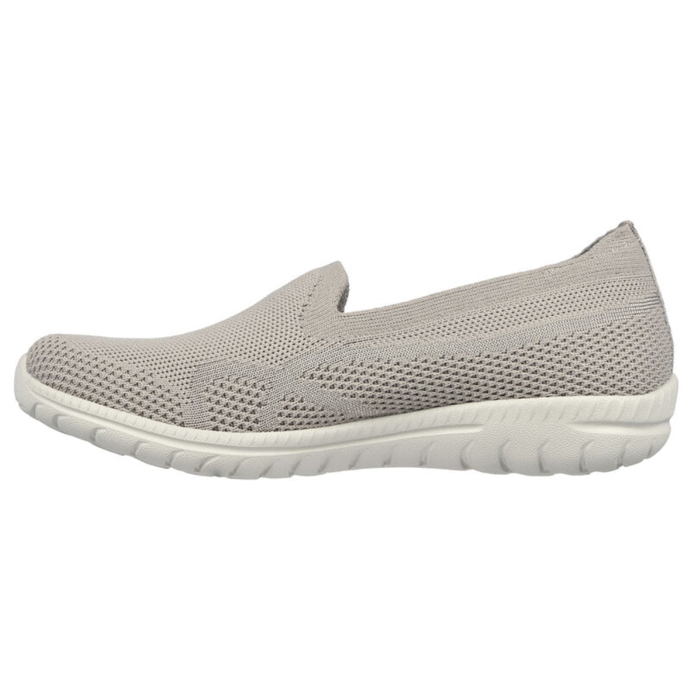 skechers latest model arch fit flex-what's new taupe running shoe