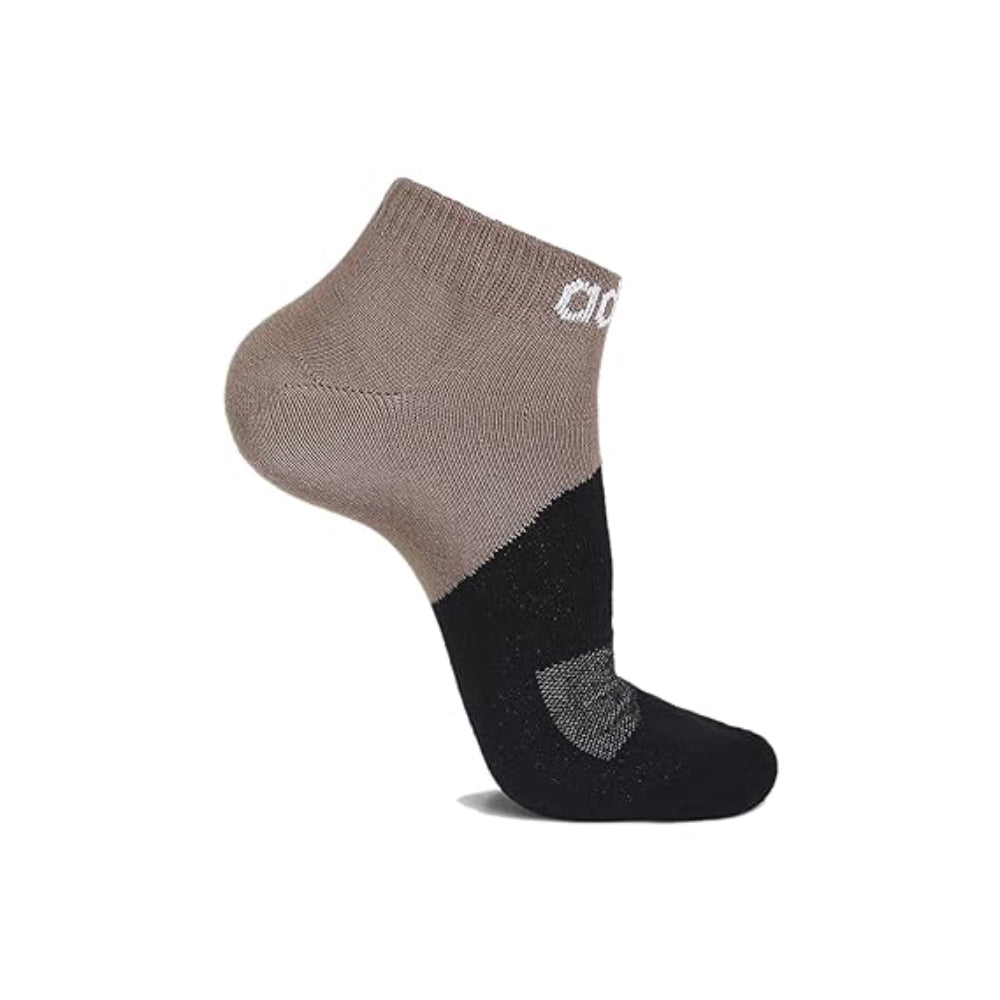 Adidas Men's Flat Knit Low Cut Socks (Chalky Brown/Black/ Anthra Melange)
