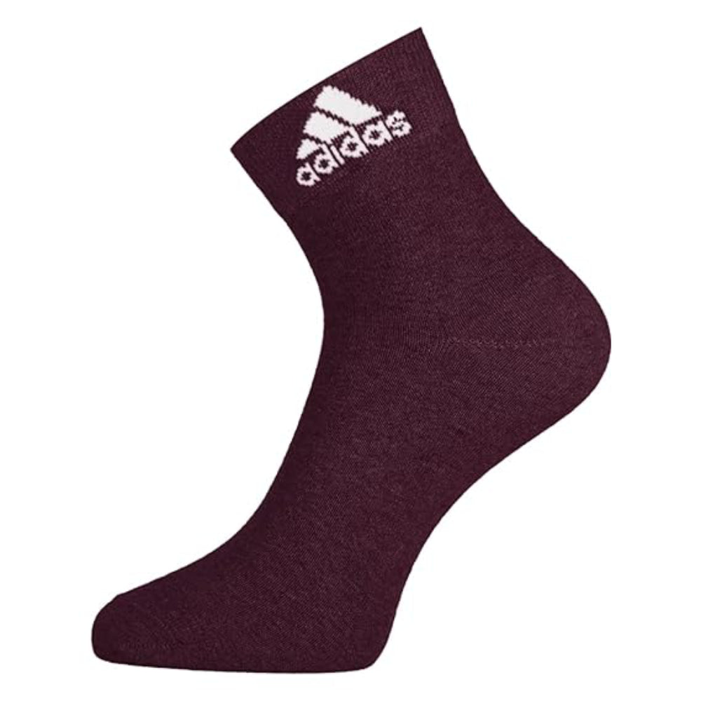 Adidas Men's Flat Knit Ankle Socks (Cotton/Colligative Navy/ Anthra Melange)