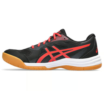 asics Upcourt 5 top badminton Black,Classic Red Shoes