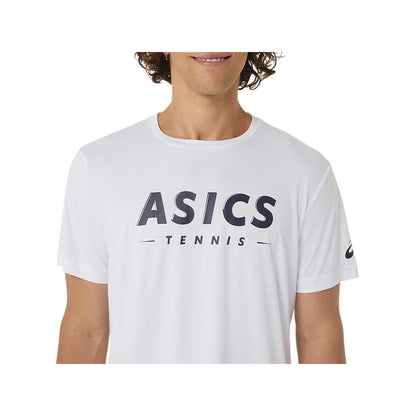 ASICS Men's Court Tennis Graphic Top (Brilliant White)