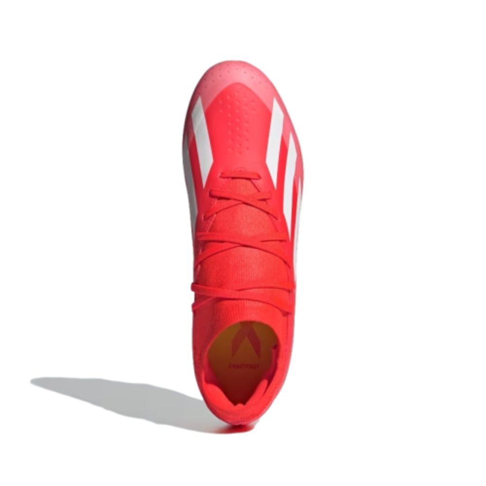 Adidas Unisex X Crazyfast League Firm Ground Football Shoe (Solar Red/Cloud White/Yellow)