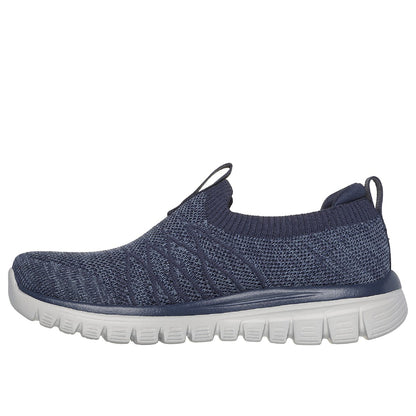 SKECHERS Women's Graceful - Good Vibe Running Shoe (Navy)