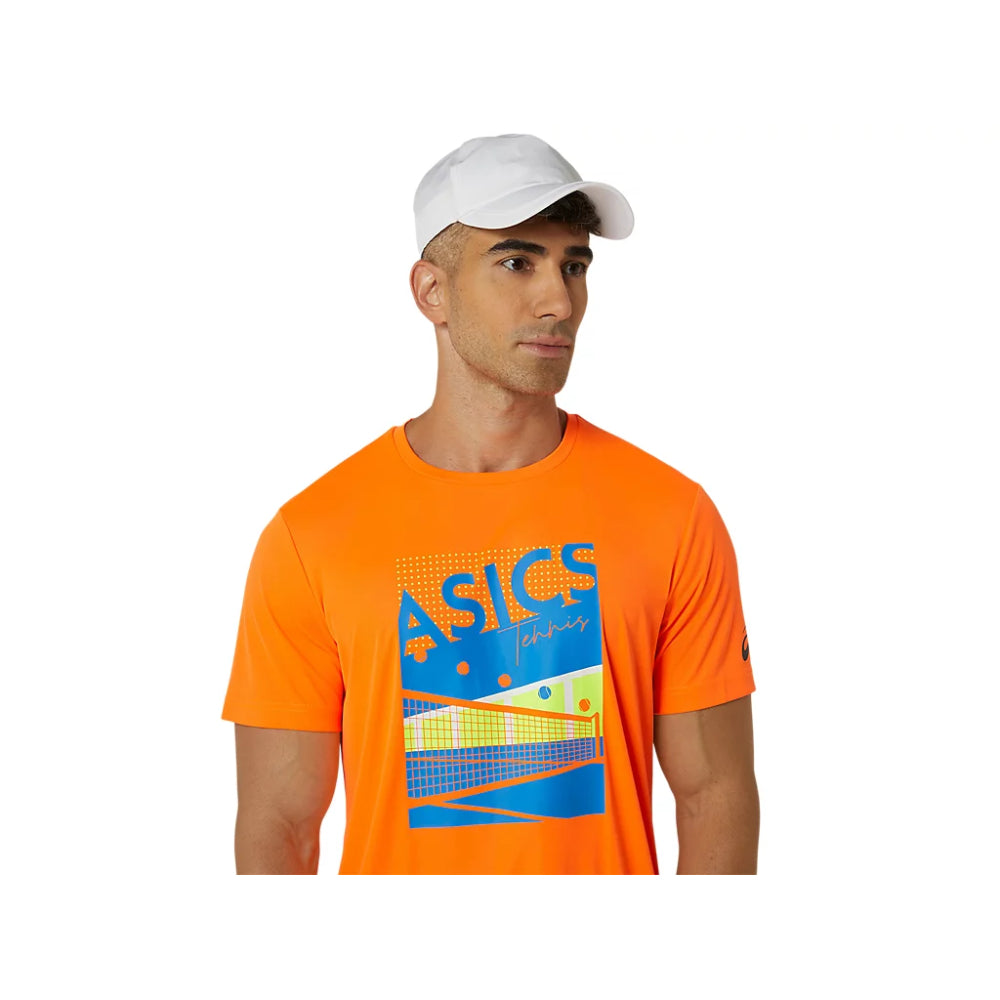 ASICS Men's GS Graphic Top (Shocking Orange)