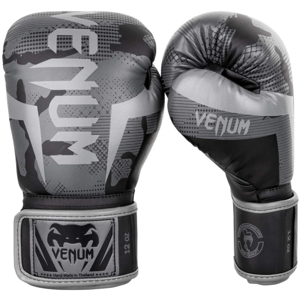 Venum Elite Boxing Gloves (Black/Dark Camo)