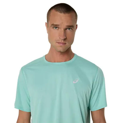 ASICS Men's Silver SS Top (Green)