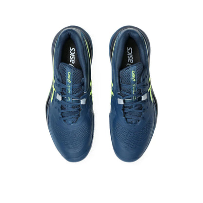 ASICS Men's Gel-Resolution X Clay Tennis Shoe (Mako Blue/Safety Yellow)