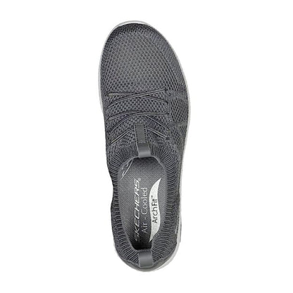 SKECHERS Women's Arch Fit Flex Running Shoe (Charcoal)