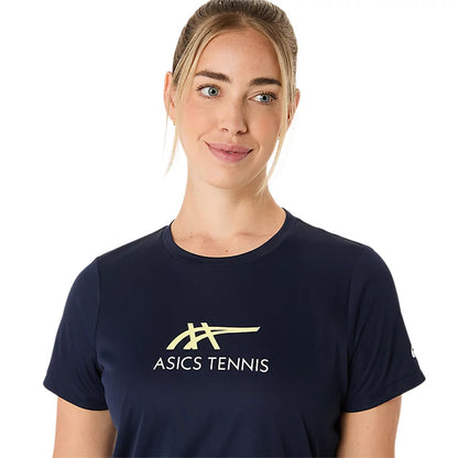 ASICS Women's Court Tennis Graphic Tee (Midnight)