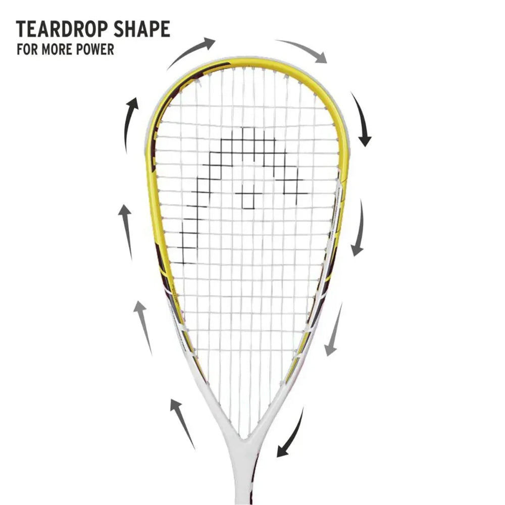 Head Microgel Blast Squash Racquet (White/Yellow)