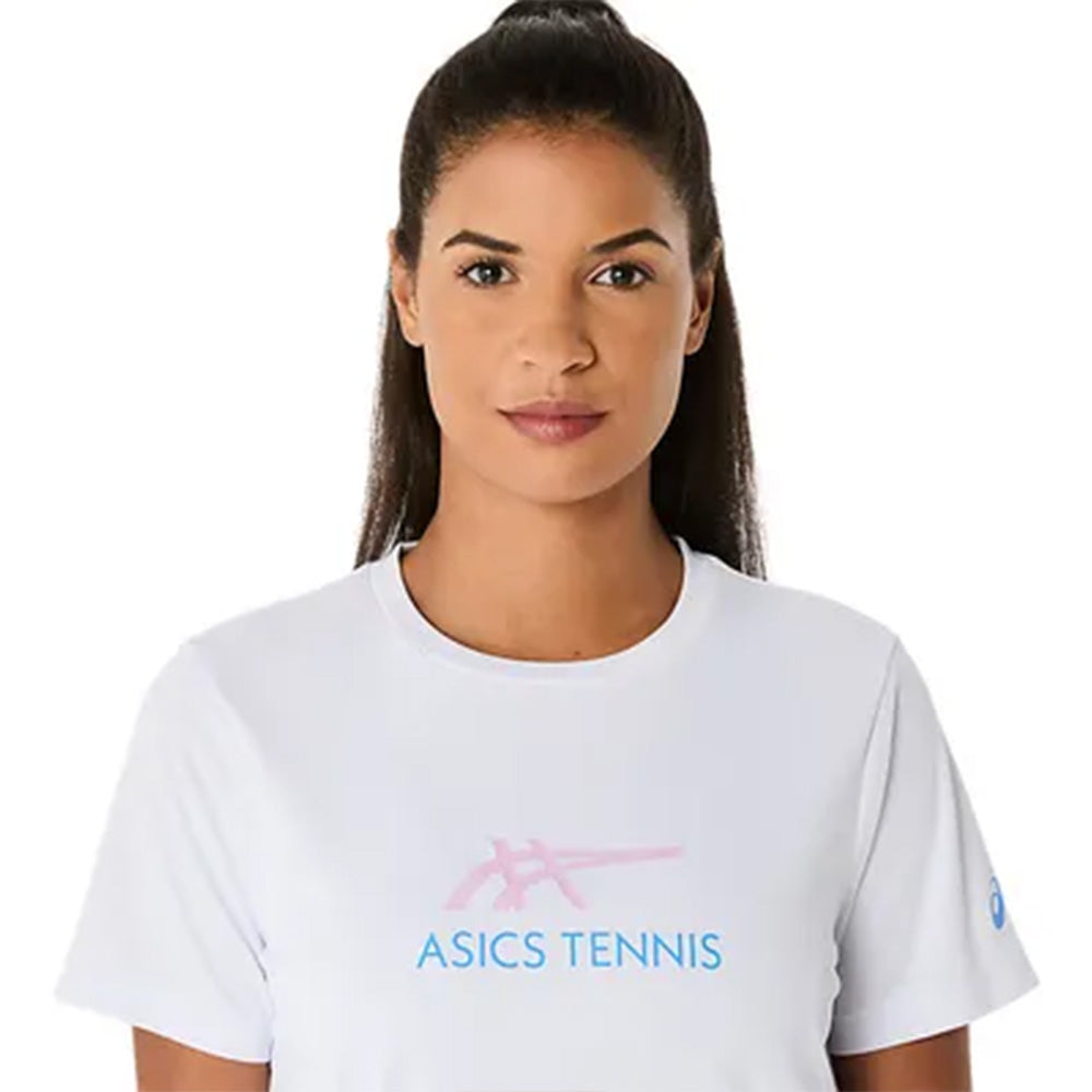 ASICS Women's Court Tennis Graphic Tee (White)