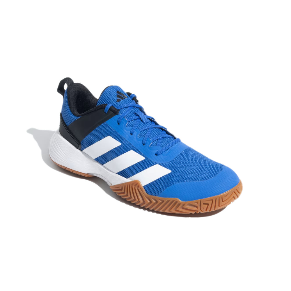 Adidas Men's IND Top V2 Badminton Shoe (Blue/White/Black)