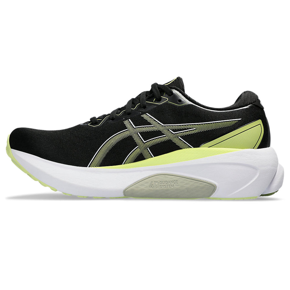 asics top Gel-Kayano 30 running Black,Glow Yellow Shoes