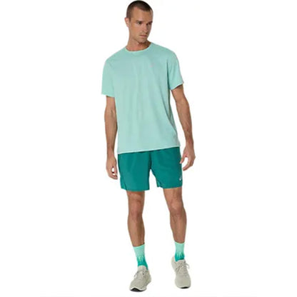 ASICS Men's Silver SS Top (Green)