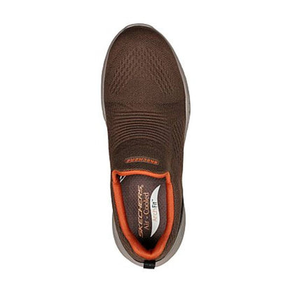 SKECHERS Men's Arch Fit Orvan Den Running Shoe (Brown)