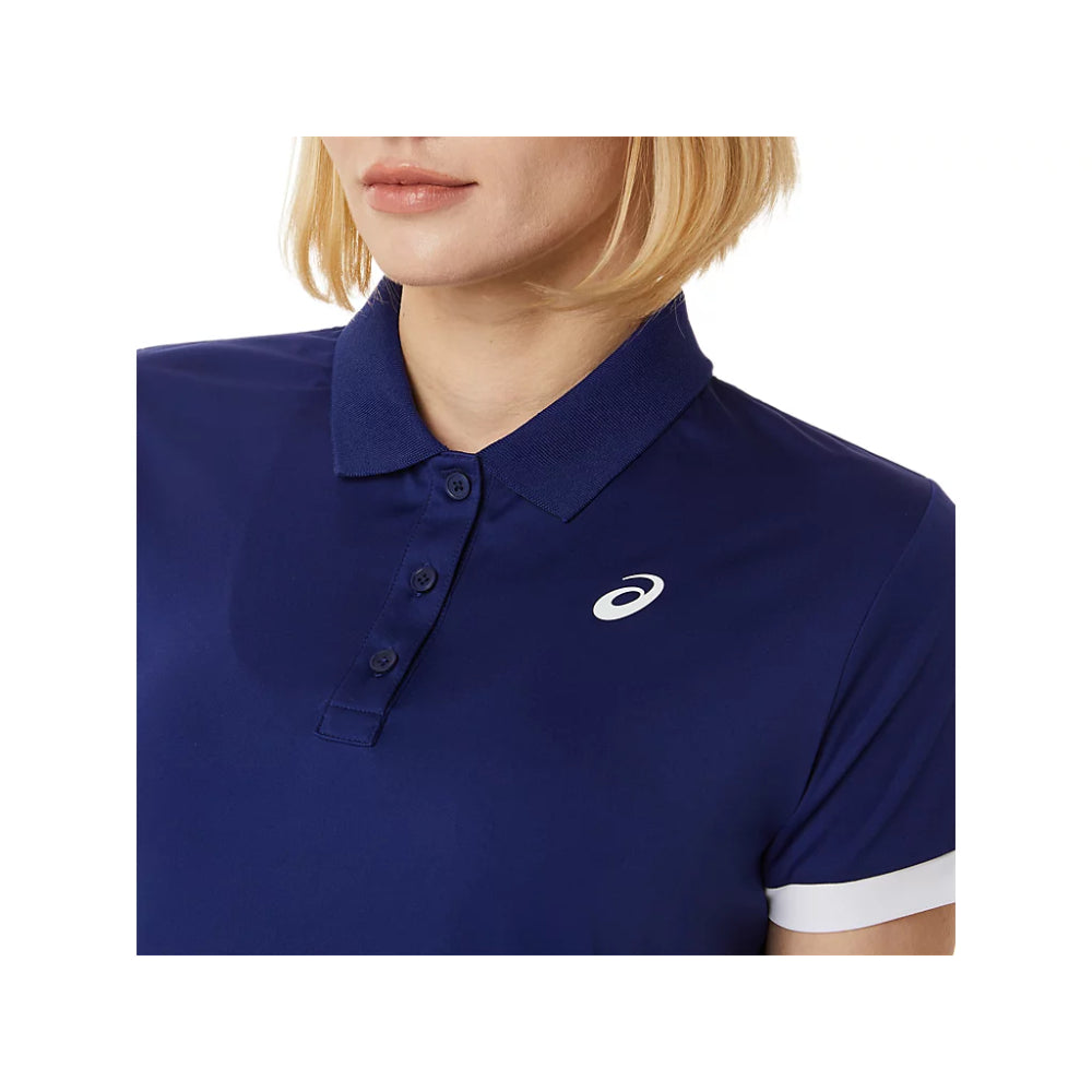 ASICS Women's Court Polo Shirt (Dive Blue)