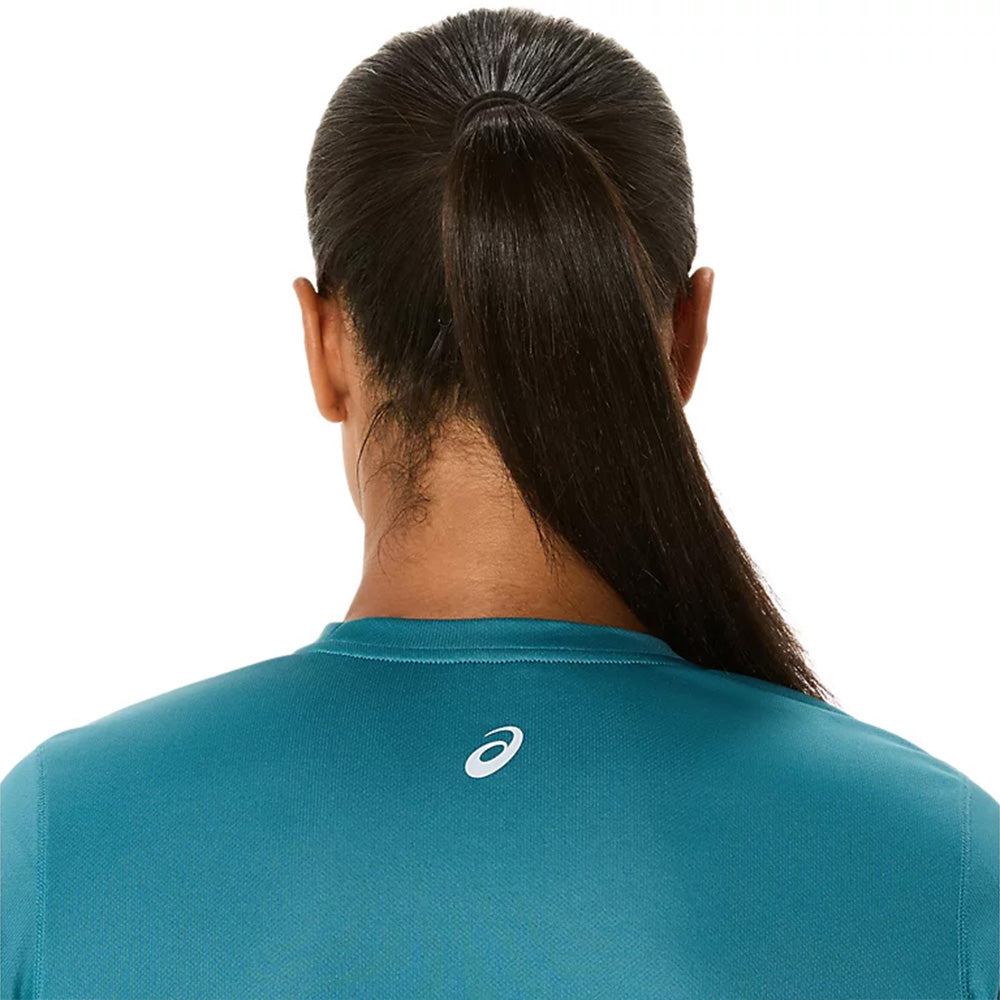 ASICS Women's Fujitrail Logo SS Top (Blue)