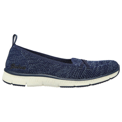 skechers latest passioknit navy running shoe