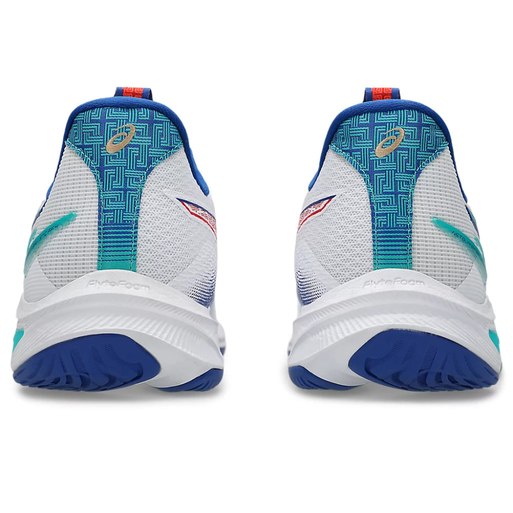 ASICS Men's Netburner Ballistic FF 4 Badminton Shoe (White/Blue)