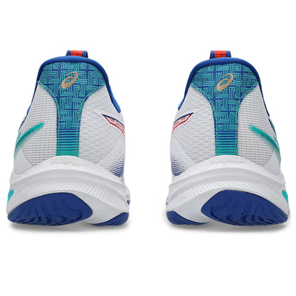 ASICS Men's Netburner Ballistic FF 4 Badminton Shoe (White/Blue)