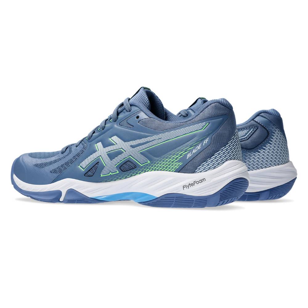 asics Blade FF badminton Blue,Lime Burst Shoes