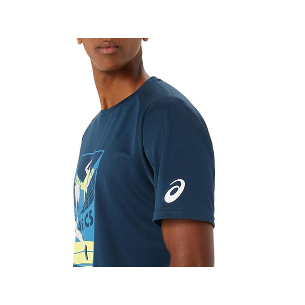 ASICS Men's Track Event Graphic Top (French Blue)