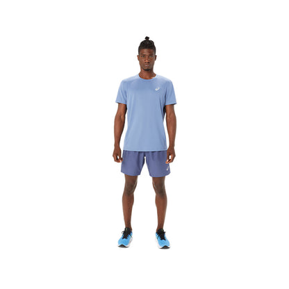 ASICS Men's Silver Short Sleeve Top (Denim Blue)