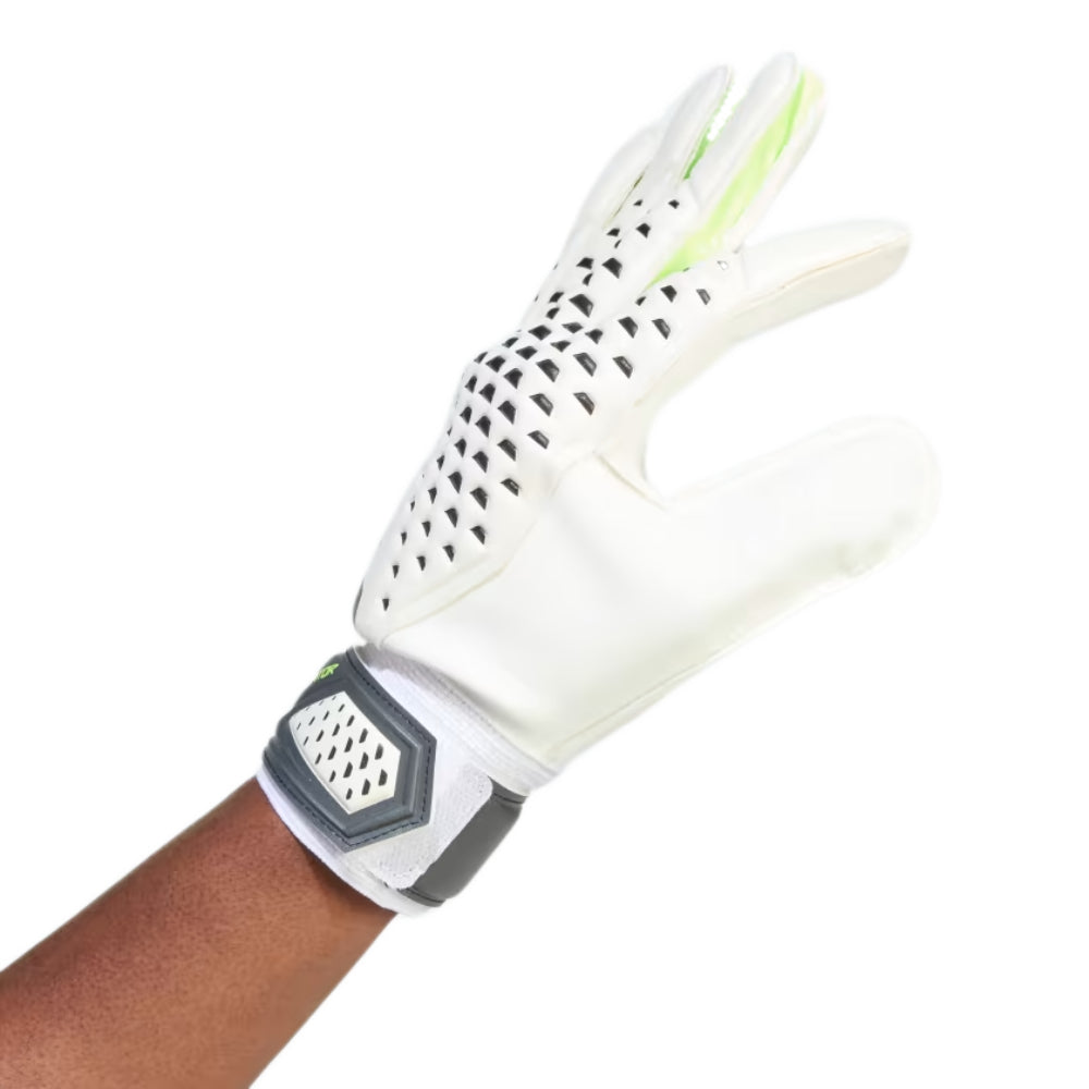 Adidas Unisex Predator Training Football Gloves (White/Lucid Lemon/Black)