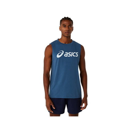 ASICS Men's Graphic Sleeveless Top (Vintage Indigo)