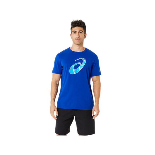 ASICS Men's Seasonal Logo Graphic Short Sleeve Top (True Blue)