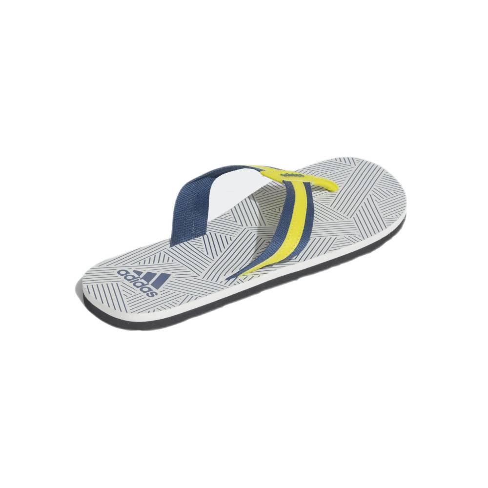 Adidas Men's Hurtle Flip Flops Slipper (Mystery Blue/Acid Yellow/Cloud White)