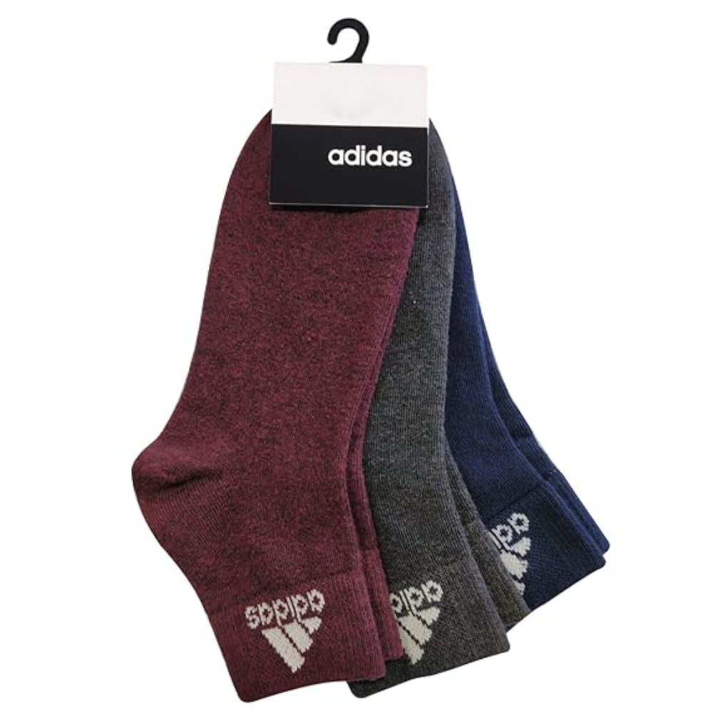 Adidas Men's Flat Knit Ankle Socks (Cotton/Colligative Navy/ Anthra Melange)